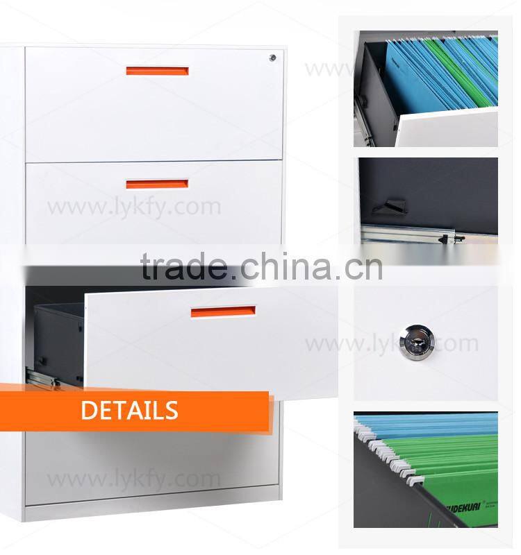 KEFEIYA White 4 Drawer Iron Cabinet