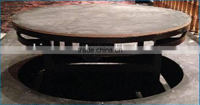 Rotating lifting stage machinery