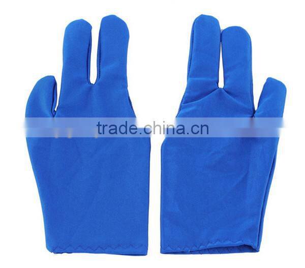 High Quality Durable Nylon 3 Fingers Glove for Billiard Pool Snooker Cue Shooter Black