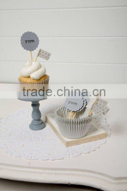 Bulk Matte Silver Cupcake Liners Baking Cups