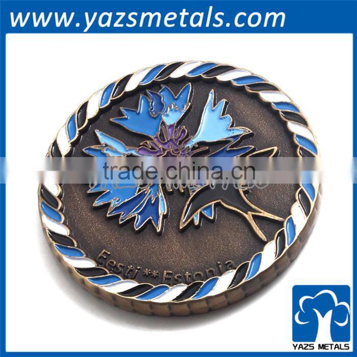 custom design engrave metal timer coin