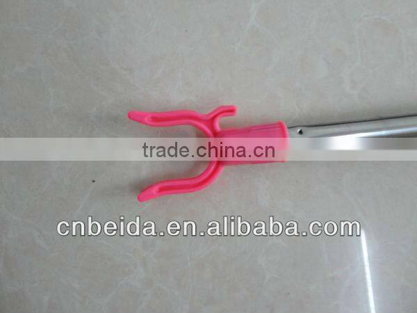 Telescopic Clothes Fork Stainless Steel Metal Handle Plastic Fork Plastic Clothes Hanger
