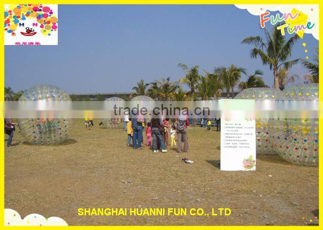 Wholesale outdoor attractive promotional football inflatable body zorb ball for game