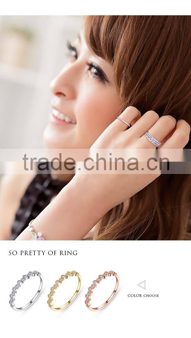 Ring 925 Sterling Silver All White CZ Ring Fashion Women Jewelry