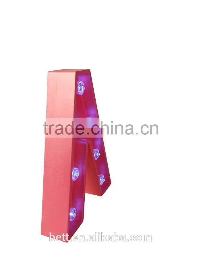 Yellow warm light color marquee letter light for wedding and room decoration