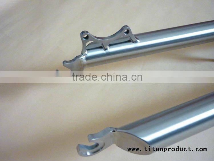 Titanium Fork for MTB Bike Frame with 1" Steering Tube,Disc Brake and V Brake