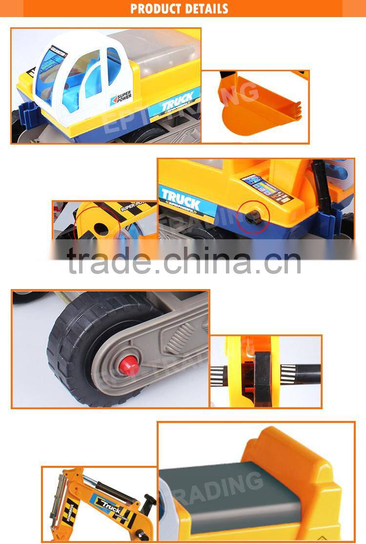 Plastic simulation construction truck toy funny kids ride on car toy