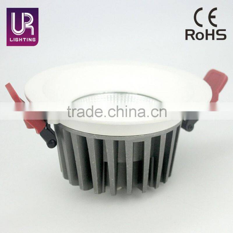 factory wholesale 5 inch 14w dimmable round shape white cob led downlight with 2 years warranty
