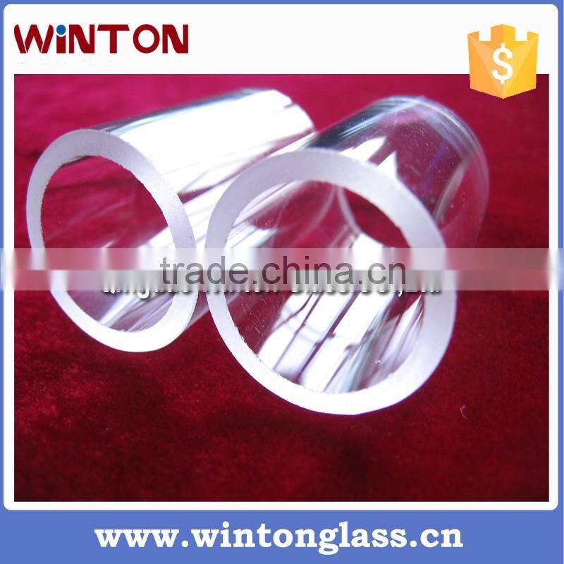Qingdao factory transparent pyrex glass tube pipes