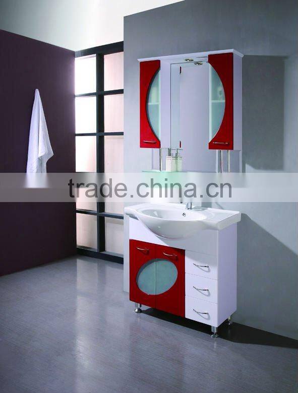 Italian style PVC/MDF bathroom cabinet for Libya market