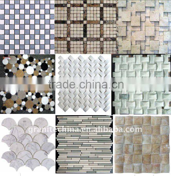 glass mix stone mosaic