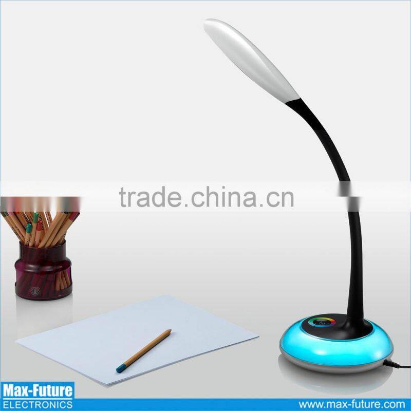 Modern gooseneck bedroom desk lamp/usb memory led desk lamp for reading