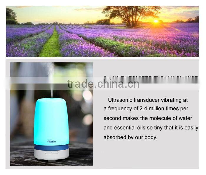 China manufacture wholesale Scent Oil Diffuser , ultrasonic aroma diffuser w/2-mist-level, Colorful Light & Decoration Band