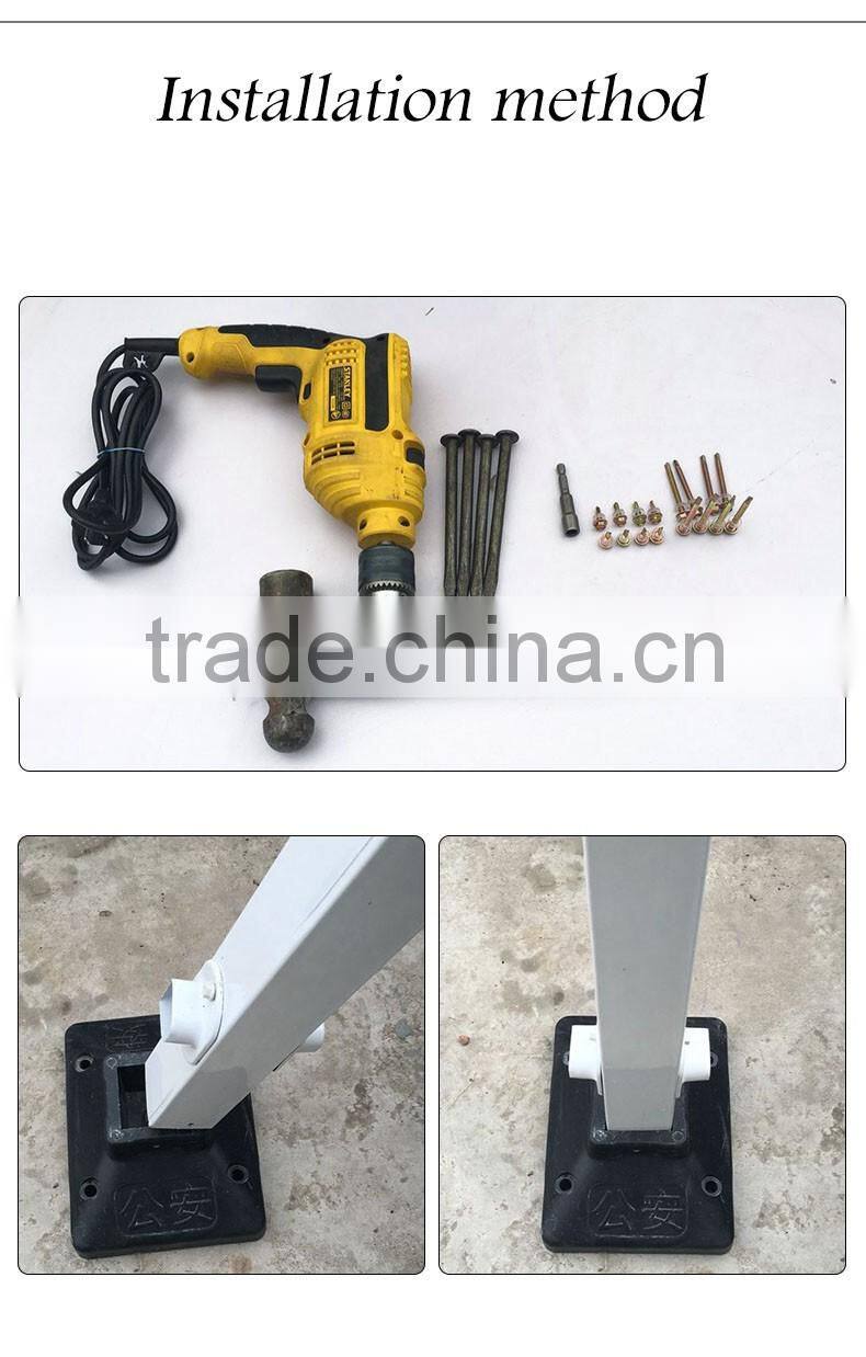 W beam steel highway guardrail