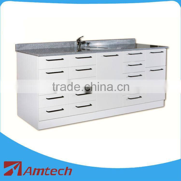 2016 Good look best seller lot drawer customized AM-03S dental clinic cabinet hospital furture with hand wash basin