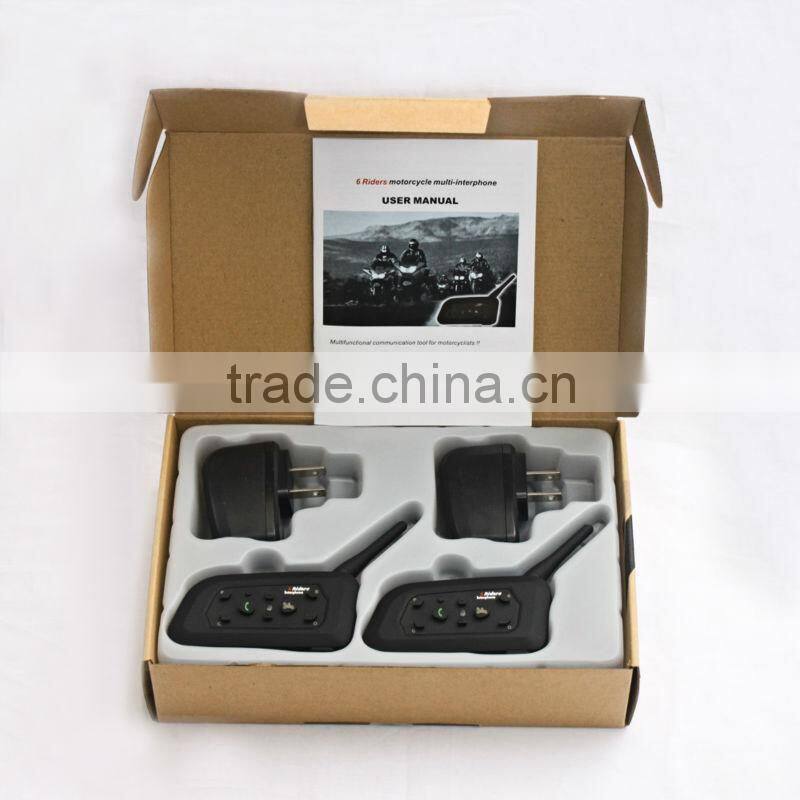 Motorcycle accessories wireless interphone for helmet-V6-1200