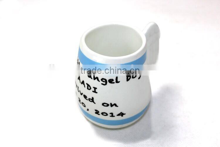 Promotional cute ceramic angel wing mug