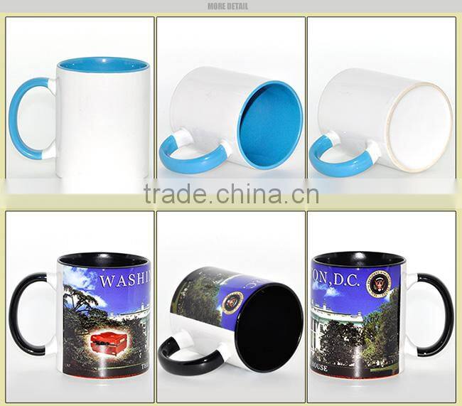 Sunmeta cheap high quality 11oz sublimation coated color coffee mug(SKB-06)