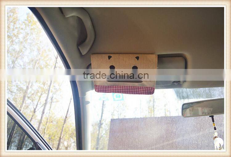 sun visor tissue box cotton and linen car tissue holder