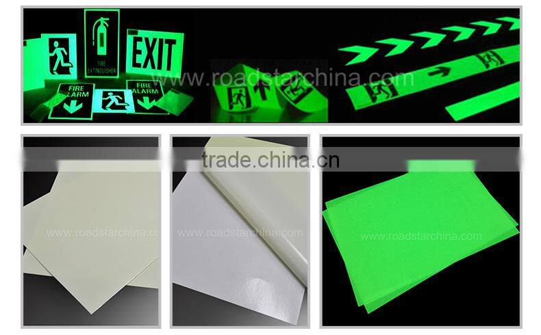 Fire extinguisher signage acrylic luminescent film