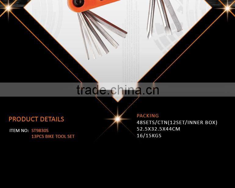 Professional Bicycle Tools Muti Bike Repair Tool /13 In Floding Bicycle Tool Set