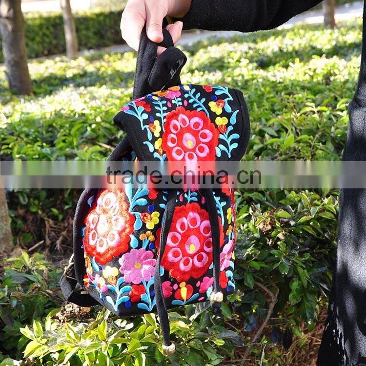 Delicate and pretty kids backpack handmade small funny cute kid bag beautiful flower embroidery backpack kid bag