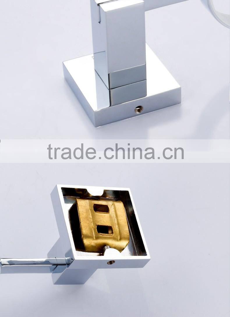 1258 hotel use bathroom accessory brass single cup Square base Tumbler Holder