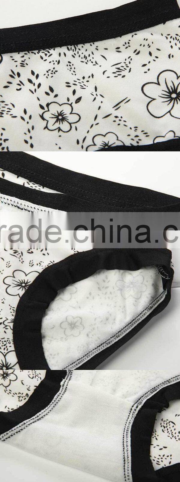 Top Sale Girls Cute Panties Flower Pattern Cotton Underwear Wholesale