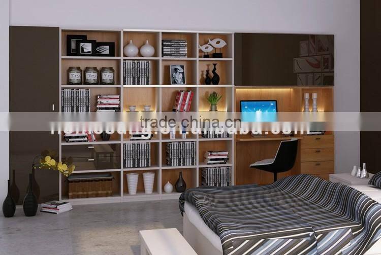 Modern Furniture Design Study Table And Colorful Wooden Kids Bookshelf