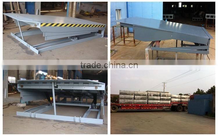 Warehouse Heavy Duty Goods Loading Dock Leveler Ramp 15T Electric Hydraulic Stationary Steel Car Unloading Ramps For Sale