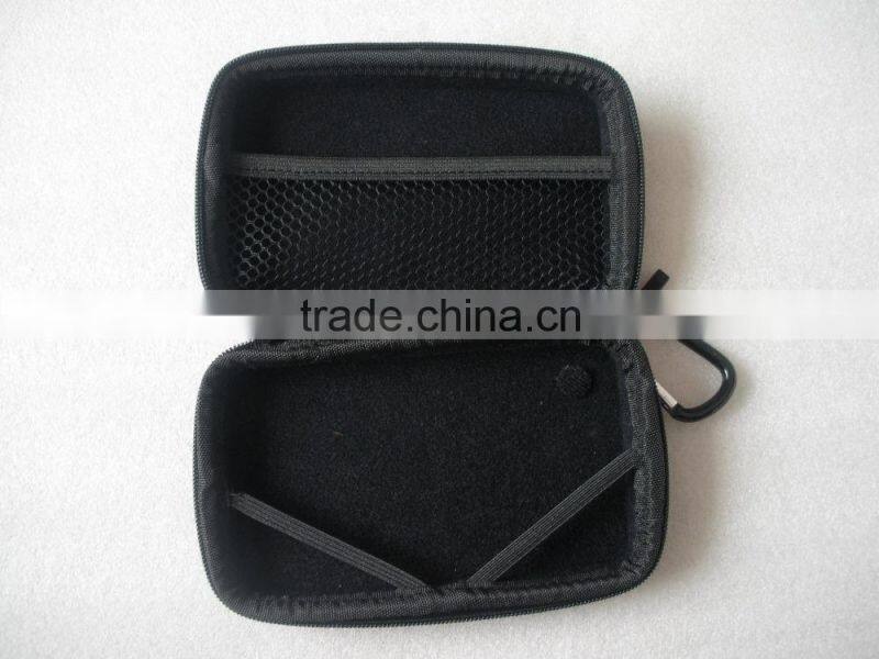 Square debossed logo design elastic band leather pouch for jewelry
