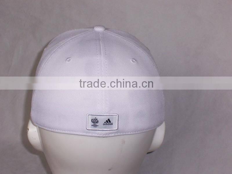 knitted white flex fitted cap