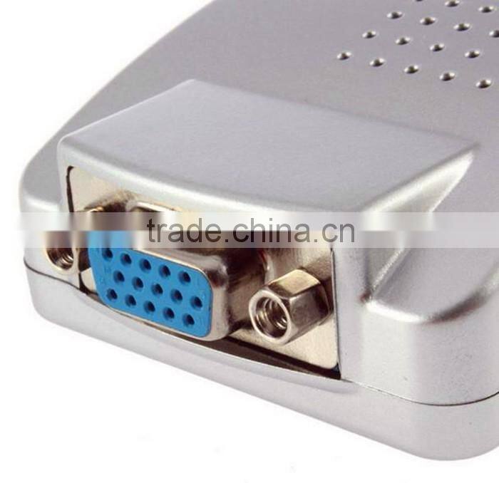 Computer Laptop PC VGA To Video Universal PC VGA to TV AV RCA Signal Adapter Converter Video Switch Box Supports NTSC PAL system