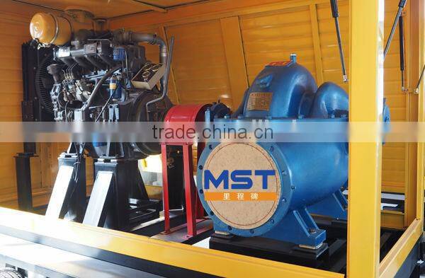 Portable diesel engine suction irrigation pump