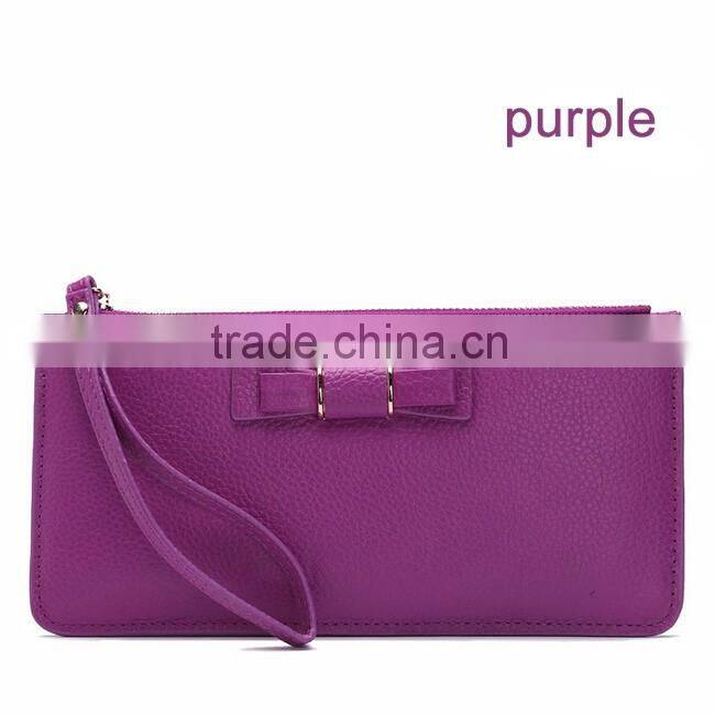 Cheap Wallet Women Real Leater Travel Organizer Wallet with Wrist