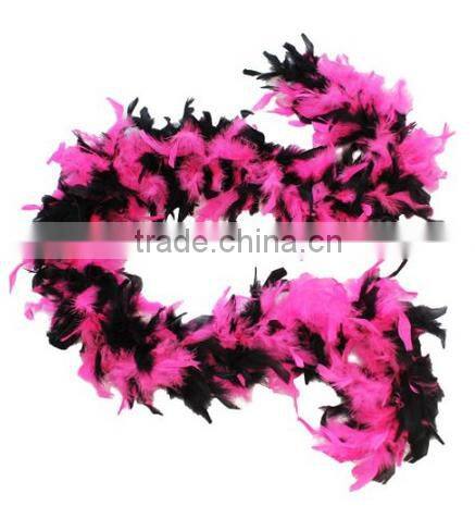 Turkey Chandelle Feather Boas -party decoration two tone mixed(pink/White)