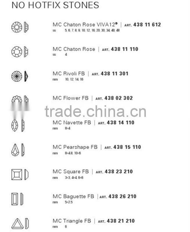 Flat back non hotfix rhinestone