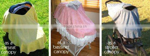 Adjustable neck round jacque woven plus size Front and back cover breastfeeding baby car set cover