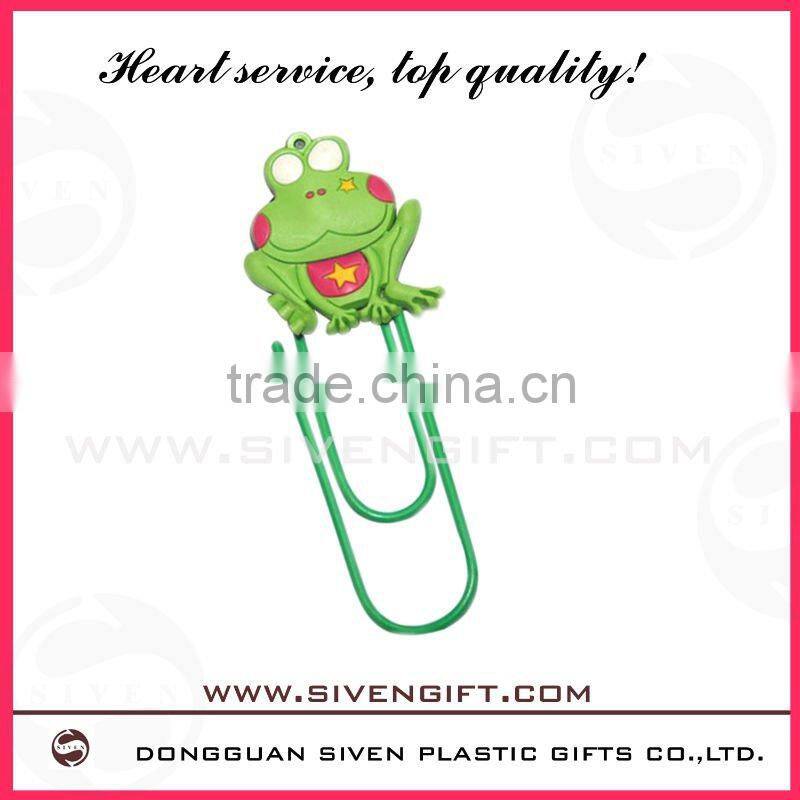 Coloful animal and flower pvc book clip for giveaway gifts