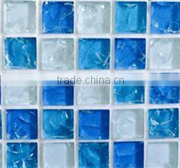 water jet swimming pool glass mosaic(crystal glass )