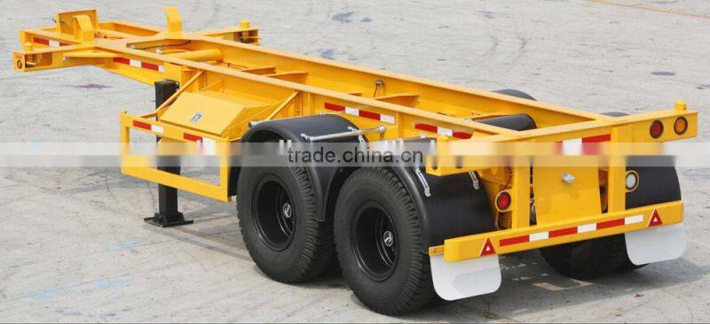2 axles 20ft container trailer chassis