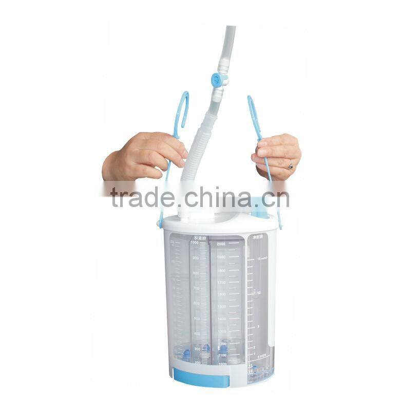 with CE certificate medical and surgical 2000ml chest drainage bottle