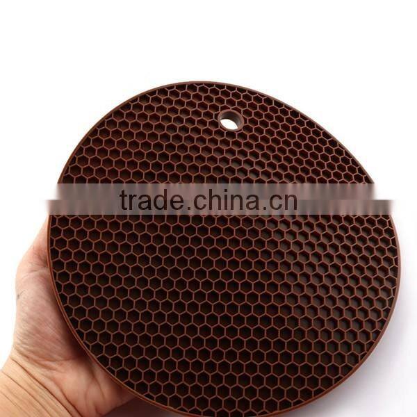 Popular Kitchen Table Accessories Heat Resistant Honeycomb Silicone Pot Holder, Silicone Coaster