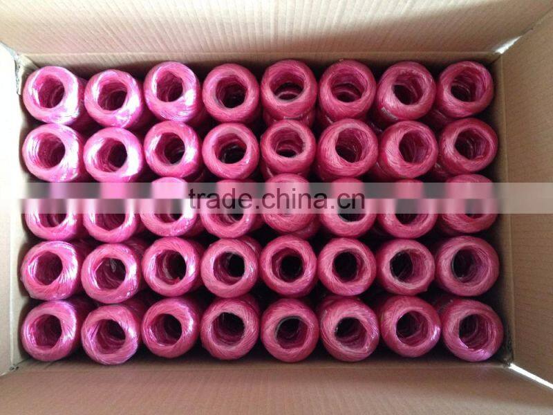 pink color 30 grams pp raffia ball for gardening