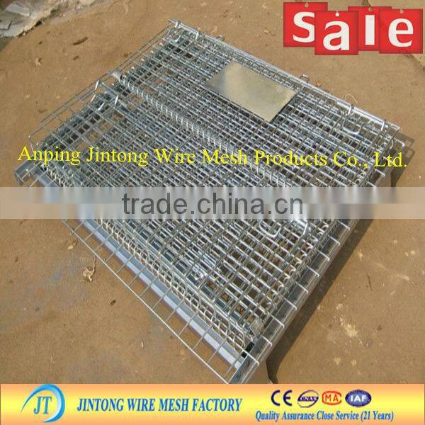 heavy duty foldable Collapsible warehouse wire mesh basket