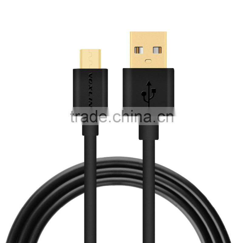 VOXLINK 1m gold plated&metal&nylon braid 3.5 mm Jack Aux stereo Audio Cable Male to Female Extension Cable