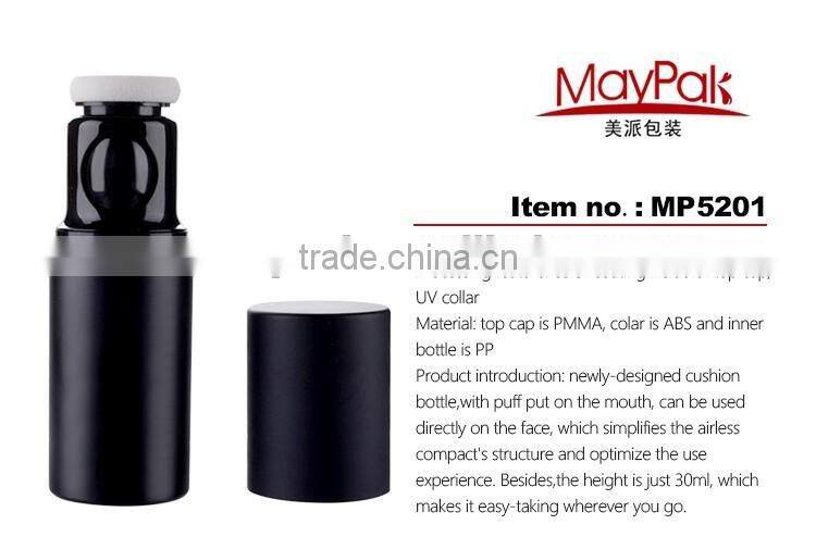 Plastic black airless bottle/30ml airless bottle