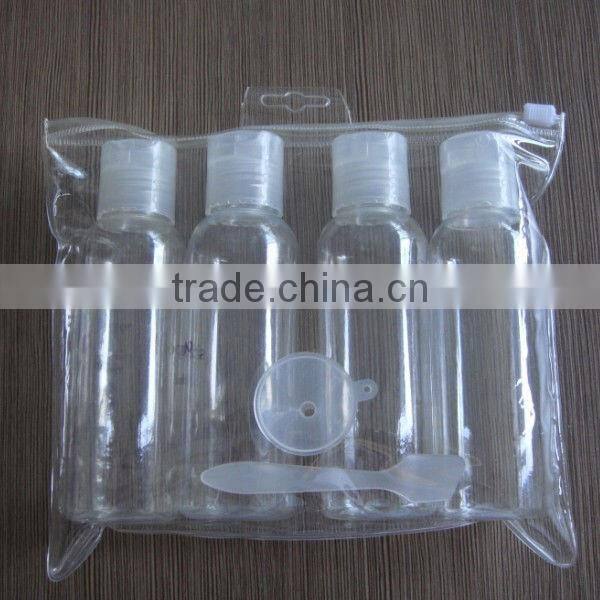 easy to carry 6pcs plastic travel cosmetic bottle set ST-09