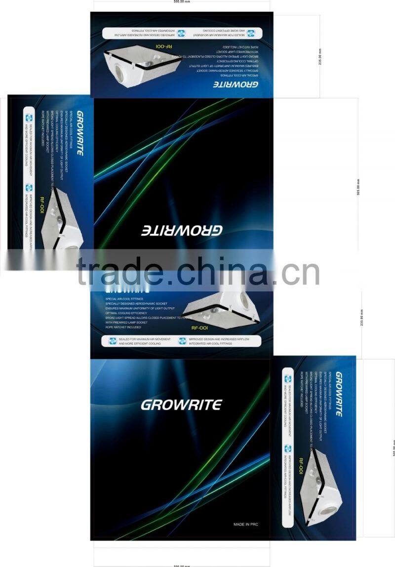 600w cool tube 6"Hydroponic agriculture light reflector , Hydroponic grow light reflectors grow lighting