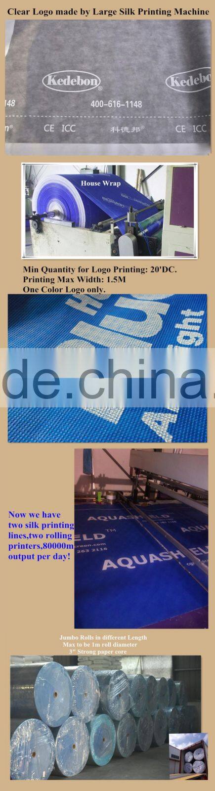 Competitive Price Waterproofing Breathable Membrane used for Roofing Underlay